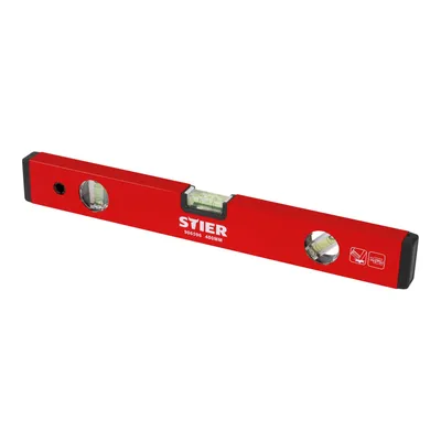 Produktbild von STIER Wasserwaage 40 cm Aluminium ± 1,0 mm/m drei Libellen