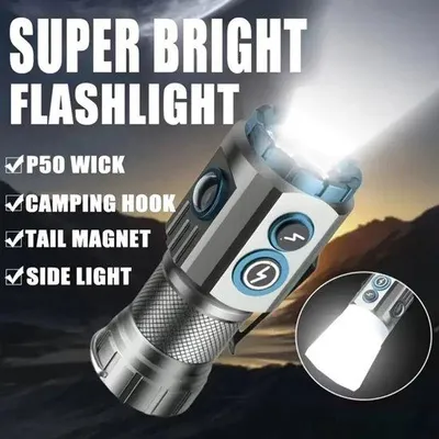 Image de Lampe de camping LED multifonctionnelle, petite, mini, portable, rechargeable, lumière puissante, grande portée, poignée magnétique
