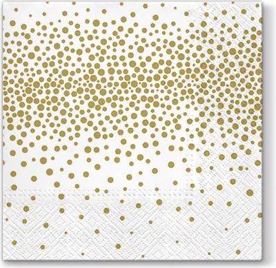Produktbild von 20 Servietten Confetti gold - Konfetti gold 33x33cm