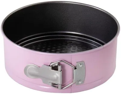 Produktbild von Ibenzoa® Springform 18 cm – rosa Stahl mit Antihaftbeschichtung, ofenfest, langlebig & leicht zu reinigen