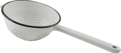 Zdjęcie produktu dla Durszlak emaliowany ¤16cm z uchwytem biały