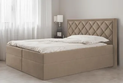 Produktbild von Bett, Boxspringbett DORMI, mit T25 Topper, Federkern, Doppelbett, Stauraum, 180x200 cm, (Cappuccino - Itaka 48)
