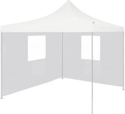 Obrázok produktu pre Profesionálny skladací párty stan+2 steny 3x3 m, oceľ, biely