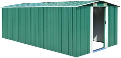 Image de Abri de jardin 257x489x181 cm Métal Vert