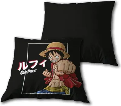 Produktbild von Anime One Piece Monkey D Ruffy Crew Kissen Dekokissen 35x35 cm