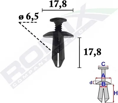Produktbild von Clip C70340 5er Set, 6,5 mm Durchmesser