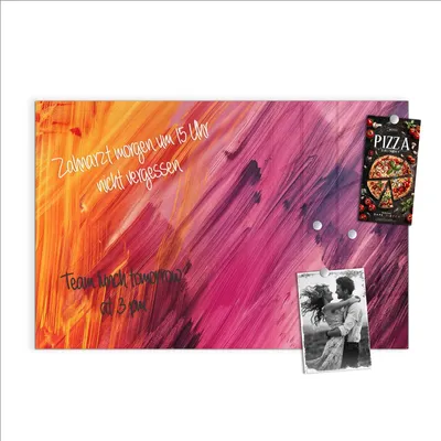 Produktbild von Magnettafel 60x40cm Pinnwand Whiteboard beschreibbar - Abstrakte Farben