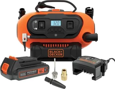 Image de Gonfleur Compresseur BLACK+DECKER BDCINF18N-QS, 18V, 11 Bars, 160 PSI, Filaire ou Sans Fil, Sans Batterie