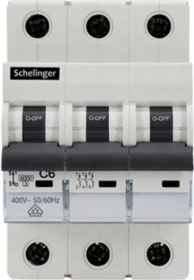 Produktbild von 6KA 3P C 32A SCHELINGER Überstromschutzschalter