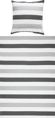 Produktbild von REDBEST Bettwäsche grau-silber-weiß 1x 155x220 cm + 1x 80x80 cm