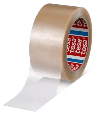 Obrázok produktu pre TESA 4124, Priehľadná, Zväzovanie, Ukončovanie, Balenie, Polyvinylchlorid (PVC), Polykarbonát, Drevo, 3.2 N/cm, 60%