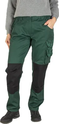 Produktbild von FIRI Taillenlange Damen-Arbeitshose mit Multifunktionstaschen, Grün, 3XL 46