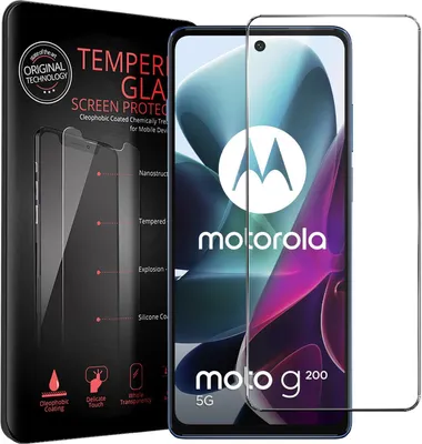 Produktbild von 2x Conie Glasfolie für Motorola Moto G200 5G Displayschutz Folie Panzer Glas Premium Schutzfolie Set Blasenfrei