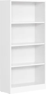 Immagine prodotto di VASAGLE Libreria a 4 livelli con ripiani regolabili, libreria per bambini e per l'ufficio 60 x 24 x 121,5 cm, bianco