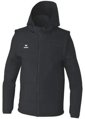 Produktbild von Erima Teamjacke mit abnehmbaren Ärmeln, Schwarz