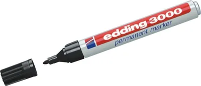 Zdjęcie produktu dla Marker permanentny edding 3000 czarny Opakowanie 10 sztuk
