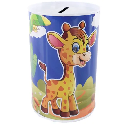 Produktbild von Metall-Spardose für Kinder ohne Öffnung im Tier Design ca. 12,5 cm