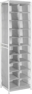 Produktbild von Schuhregal Schuhschrank Schuhablage mit Metallrahmen mDesign 20 Fächer grau