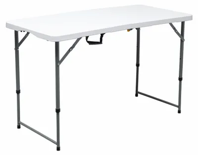 Immagine prodotto di Omgoods - Tavolo pieghevole con gambe regolabili - 120 x 60 x 74 cm