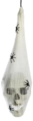Produktbild von LED-Totenkopf im Spinnenkokon mit Leuchtaugen