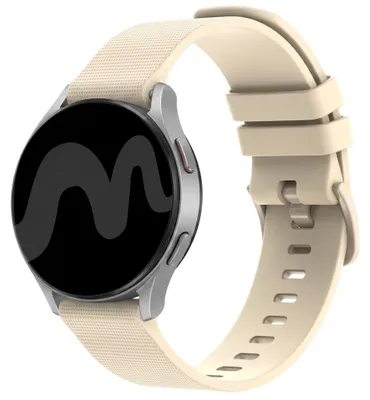 Productafbeelding van imoshion Siliconen sport bandje met gesp - Universeel 20 mm aansluiting - Beige, AI-gegenereerde afbeelding