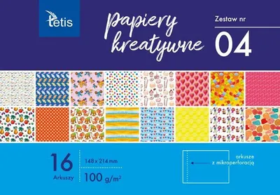 Obrázok produktu pre Papiery kreatywne A5, zestaw 4, 16 arkuszy
