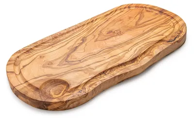 Productafbeelding van Snijplank 39 x 18 cm, olijfhout, met sapgroef, voor keuken