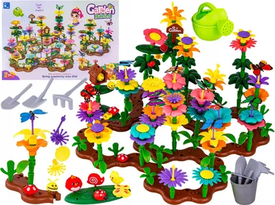 Produktbild von Bemi Bauklötze Bausteinen Blumenkomposition Gartenblumen 322 Elemente