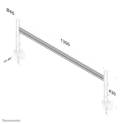 Produktbild von Neomounts FPMA-DTB100 - Befestigungskit (Symbolleiste)