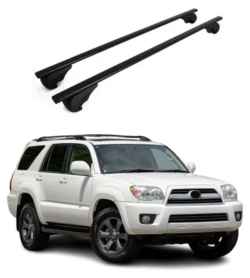 Image de Barres de toit Transversales pour Toyota 4Runner V 2009-2024 Acier Noir 2Pcs, Image générée par une IA