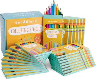 Buntstifte 288er Set, 17,5 cm, 24 Packungen à 12