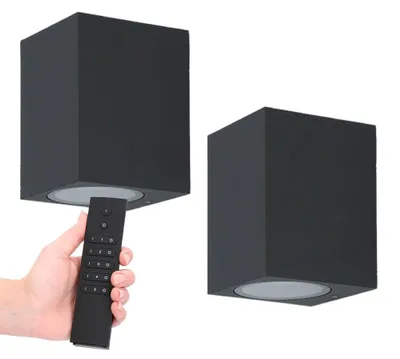 Produktbild von hoftronic LED-Wandleuchte 4W 345lm 2700K GU10 Schwarz IP65
