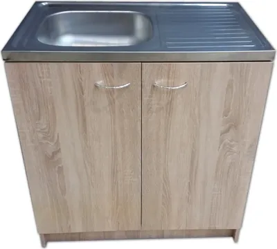 Obrázok produktu pre Stamar | Kuchynská linka, dub Sonoma, kuchynská linka, 80 cm - s drezom a sifónom