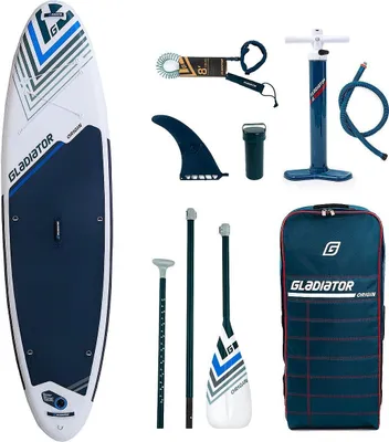 Zdjęcie produktu dla Zestaw desek do wiosłowania na stojąco Gladiator "Origin White-Edition 2023" z mocowaniem siedziska kajakowego, deska wszechstronna 10'8