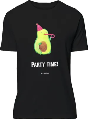 Produktbild von Mr. & Mrs. Panda Größe M T-Shirt Avocado Party Zeit - Schwarz - Geschenk, Feier, mit Spruch, Geburtstag, Herren, Shirt, Genießen, Happy Birthday, Tshirt
