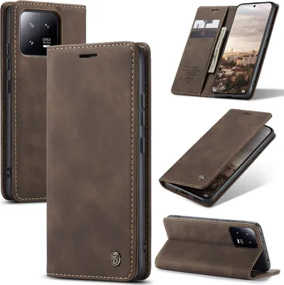 Image de Xiaomi 13 Case, RetroPolyuréthaneLeather Case with Stand Function for Xiaomi 13 Kupfer
