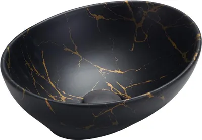 Immagine prodotto di Mexen Elza lavabo da appoggio 40 x 33 cm, pietra nera - 21014098