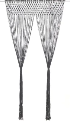 Produktbild von "WINTER SALE" Makramee Vorhang Anthrazit 140x240 cm Baumwolle - Gardinen & Vorhänge NEU1146973