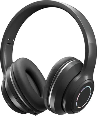 Produktbild von Gaming-Bluetooth-Headset mit Farbverlauf, BT5.2 | Bunte LED-Lichteffekte | Stereo-Surround-Soundeffekte | Eingebautes Mikrofon, elegantes Schwarz