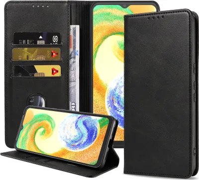 Obrázok produktu pre Smartphonica Samsung Galaxy A04s puzdro z umelej kože s magnetickým zatváraním a držiakmi na karty