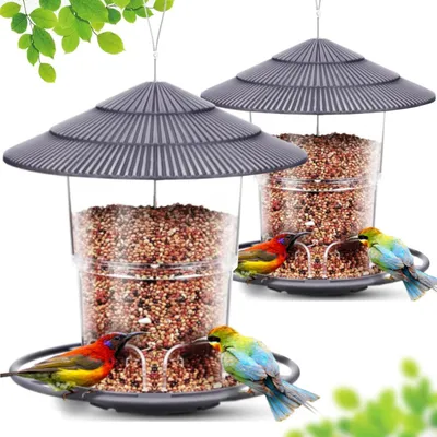Produktbild von Vogelfutterhaus 2er Set faltbar wetterfest für Balkon Garten