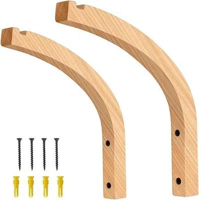 Produktbild von Rustikale Wandhaken - Haken aus Holz - 24 x 23 cm - Naturholzfarbe
