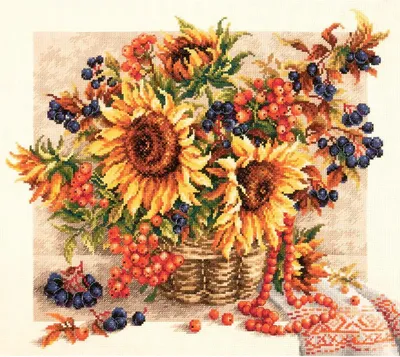 Produktbild von Magic Needle Zweigart Edition Kreuzstich Set "Vogelbeergirlande ", Zählmuster, 40x34cm