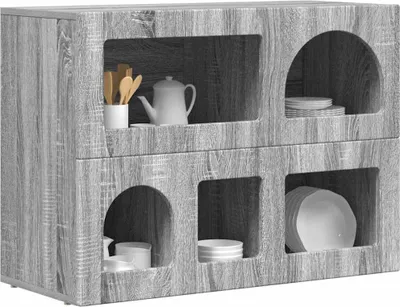 Image de vidaXL Sideboard gris Sonoma 80,5 x 35 x 59 cm Bois composite