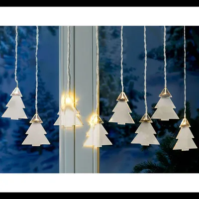 Produktbild von Lichterkette Tannenbäume 8 LED Weihnachtsbeleuchtung Weihnachtsdeko Winterdeko