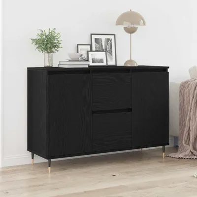 Produktbild von vidaXL Sideboard Schwarz Eichen-Optik 101,5 x 35 x 70 cm Holzwerkstoff