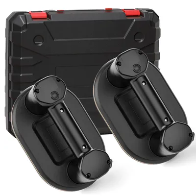 Image de Ventouse électrique pour le levage sous vide - Ventouse pour verre et carrelage - Lot de 2 - Capacité de charge de 300 kg - Écran intelligent - Batterie de 3600 mAh - Ventouse haute performance