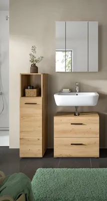 Produktbild von Badezimmer-Set >Ice< in artisan oak - 105x185x30cm (BxHxT)
