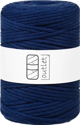 Produktbild von Dunkelblau Baumwoll-Flechtkordel 5mm 100m OUTLET