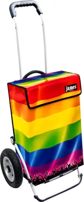 Produktbild von James Einkaufstrolley - RAINBOW - stabiler Einkaufswagen mit individuellem Design - mehrfarbig: gelb | orange in Ausführung: Royal-Luftraeder